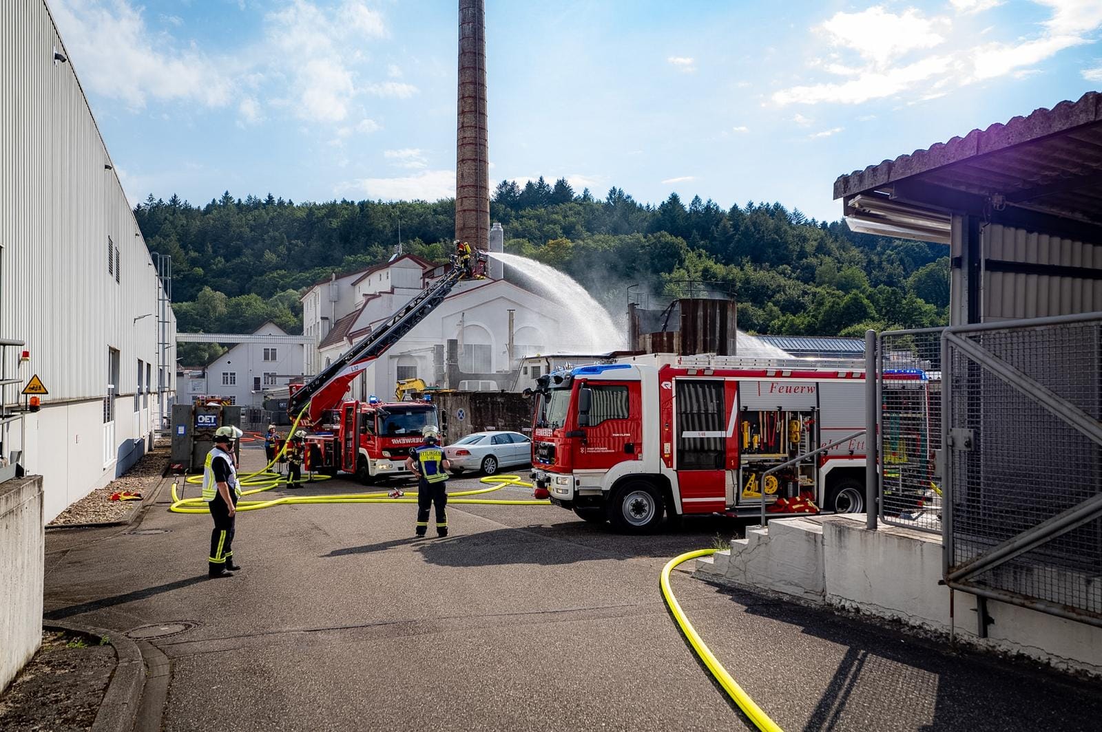 Dachstuhlbrand Einsatzstelle