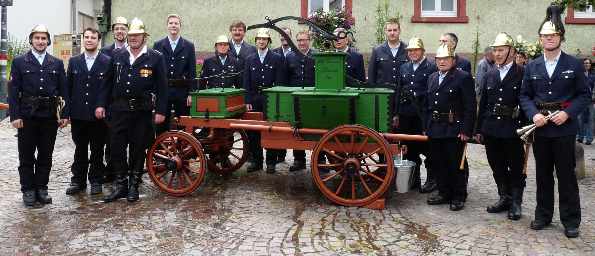 Vorführung und Einweihung der historischen Feuerspritze 2015